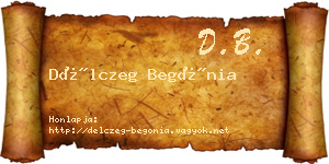 Délczeg Begónia névjegykártya